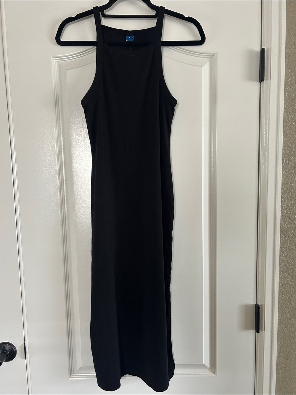 Old Navy Black Apron Neck Maxi Dress